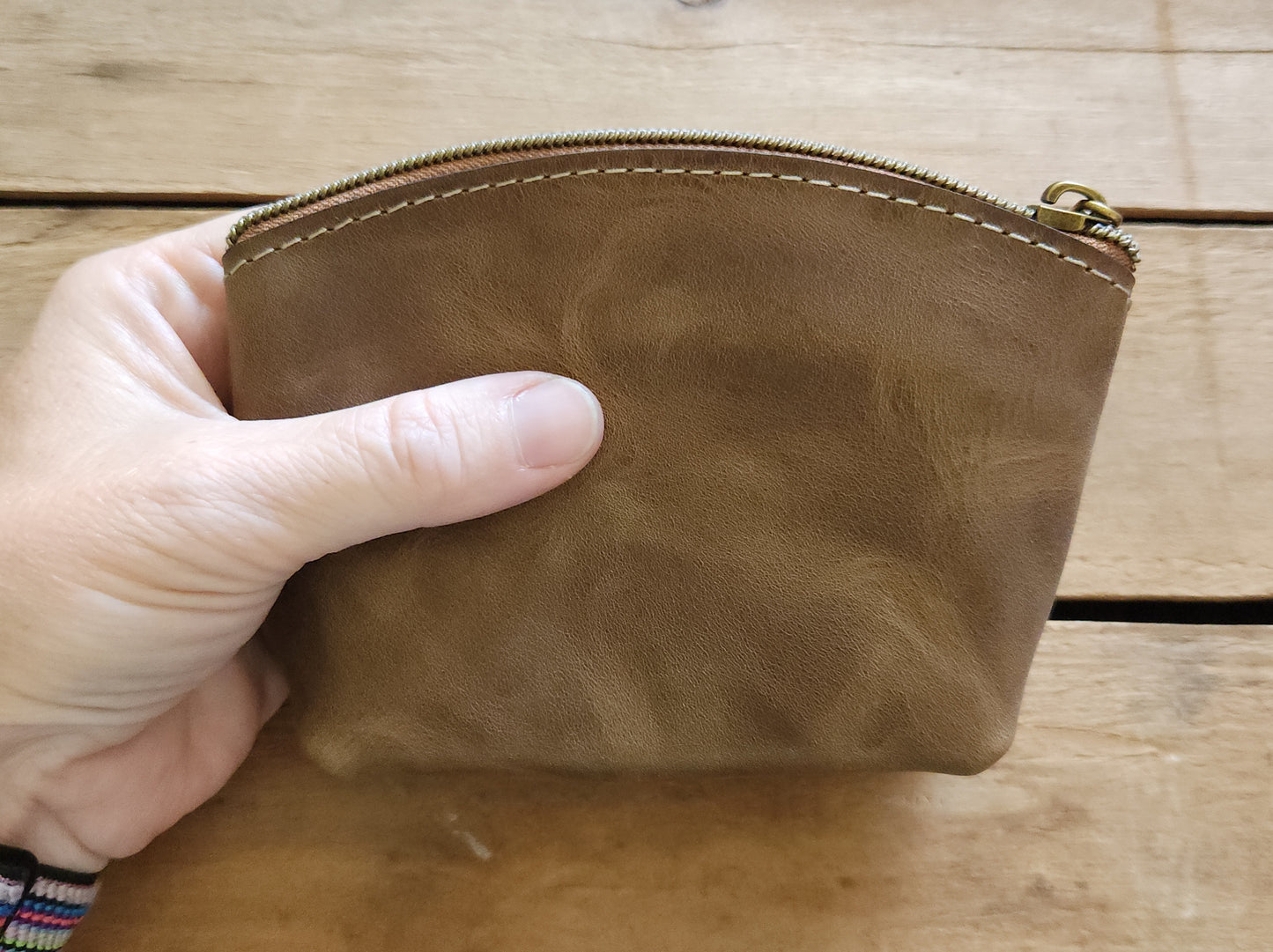Zipper pouch with card holder