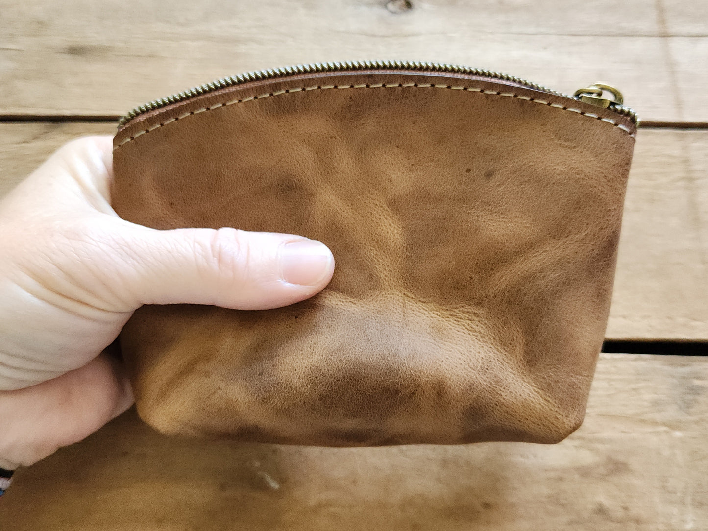 Zipper pouch with card holder