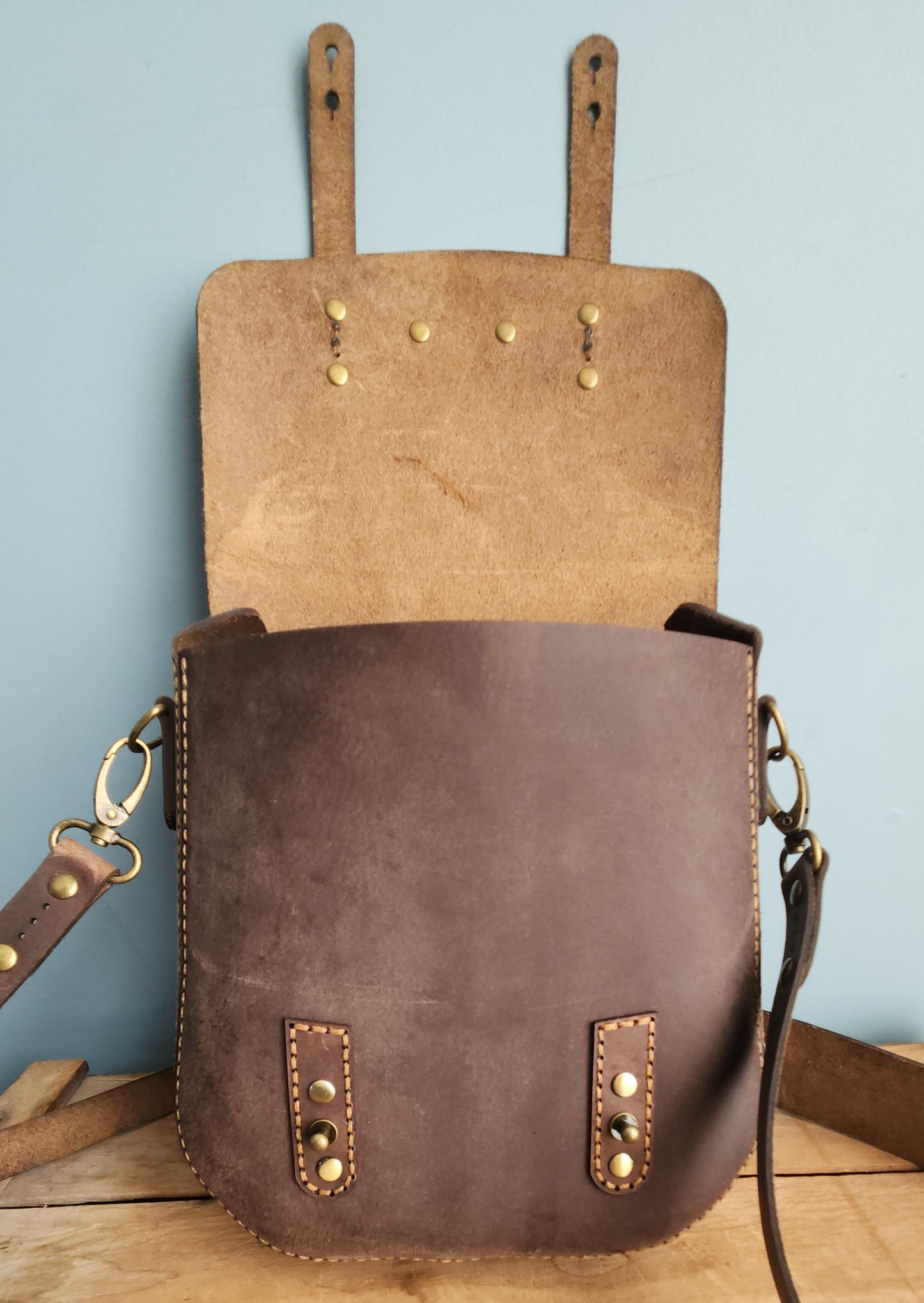Mini Saddle Bag (knocks sepia)