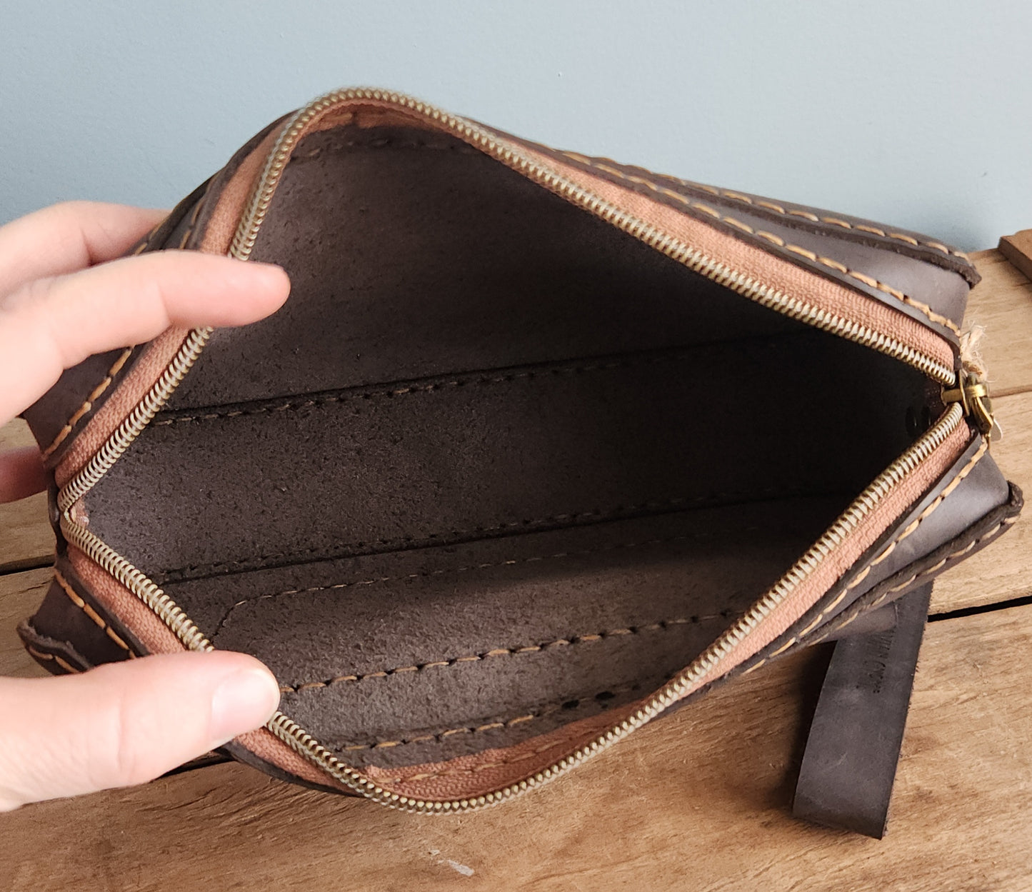 XL Clutch crazy horse grey