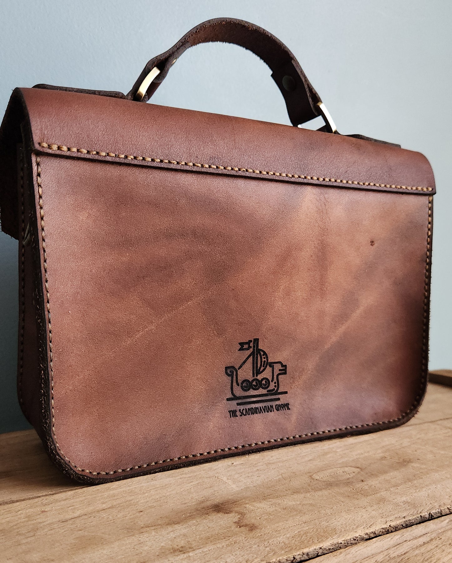 Mini leather satchel