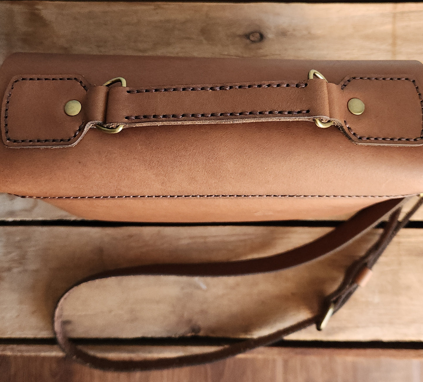 Mini leather satchel