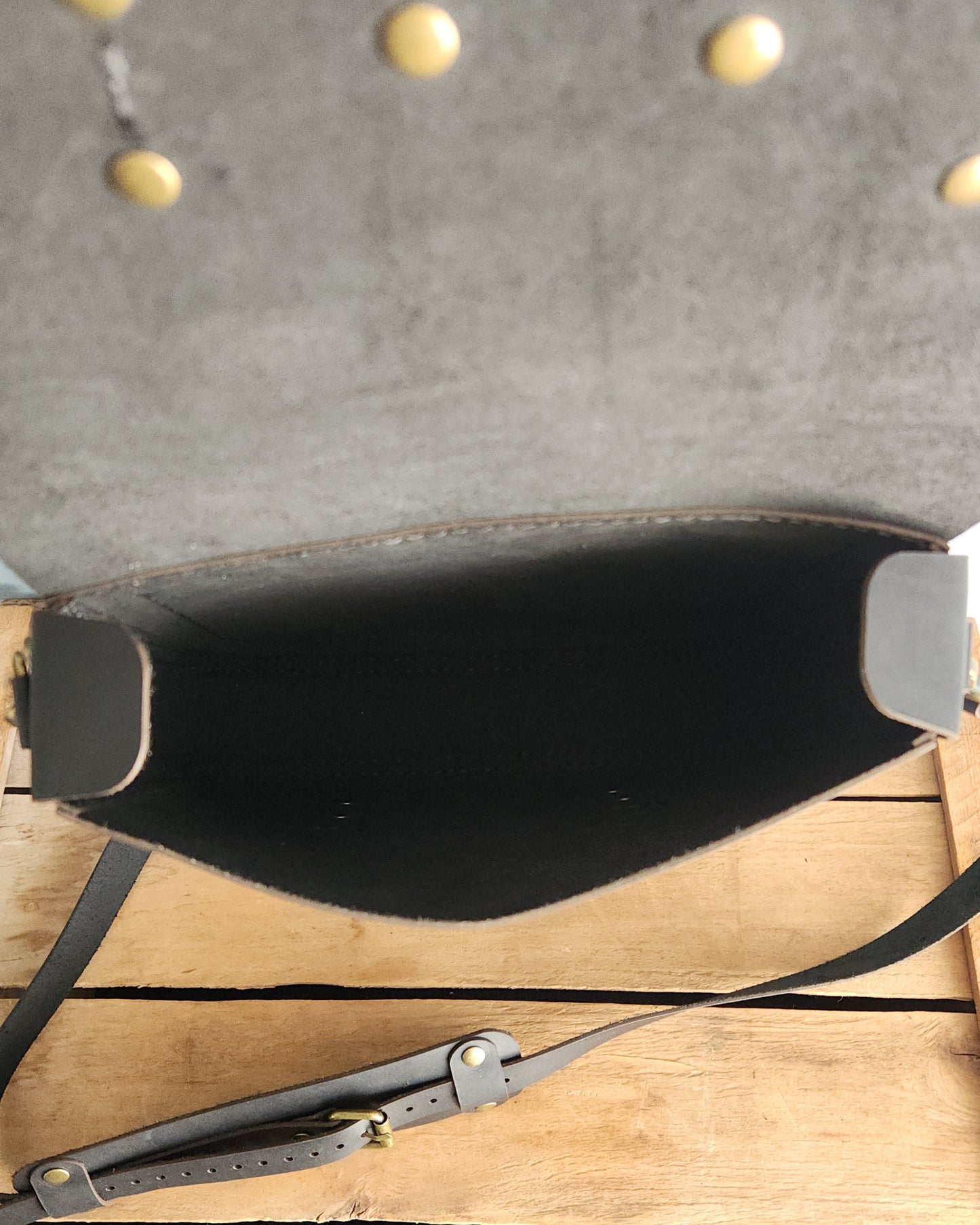 Black saddle bag