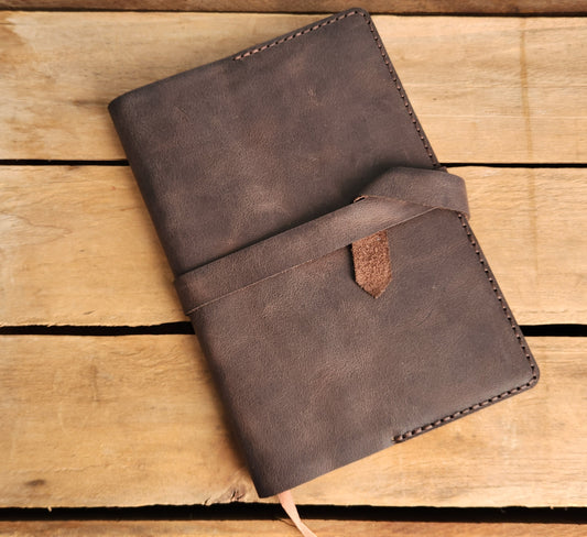 Espresso leather sketch journal