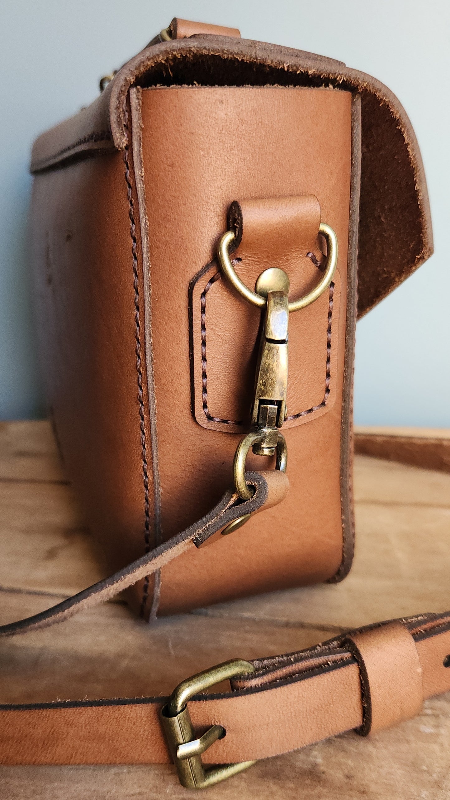 Mini leather satchel