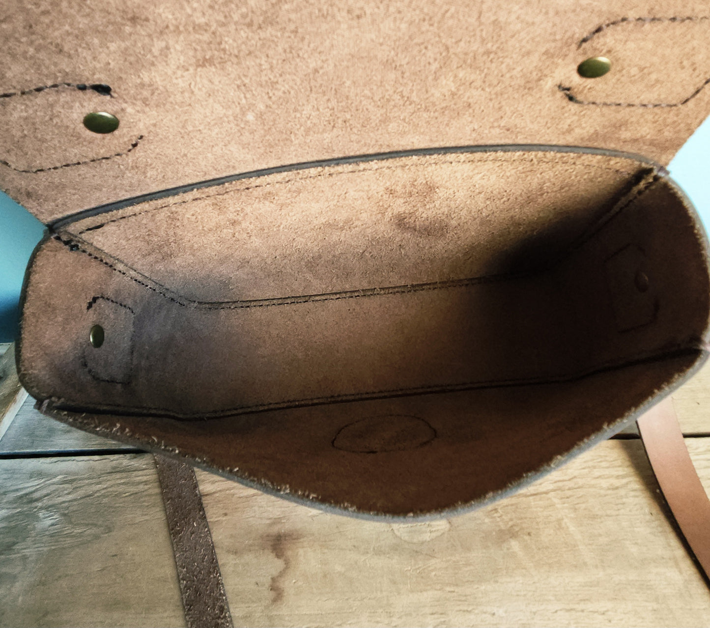 Mini leather satchel