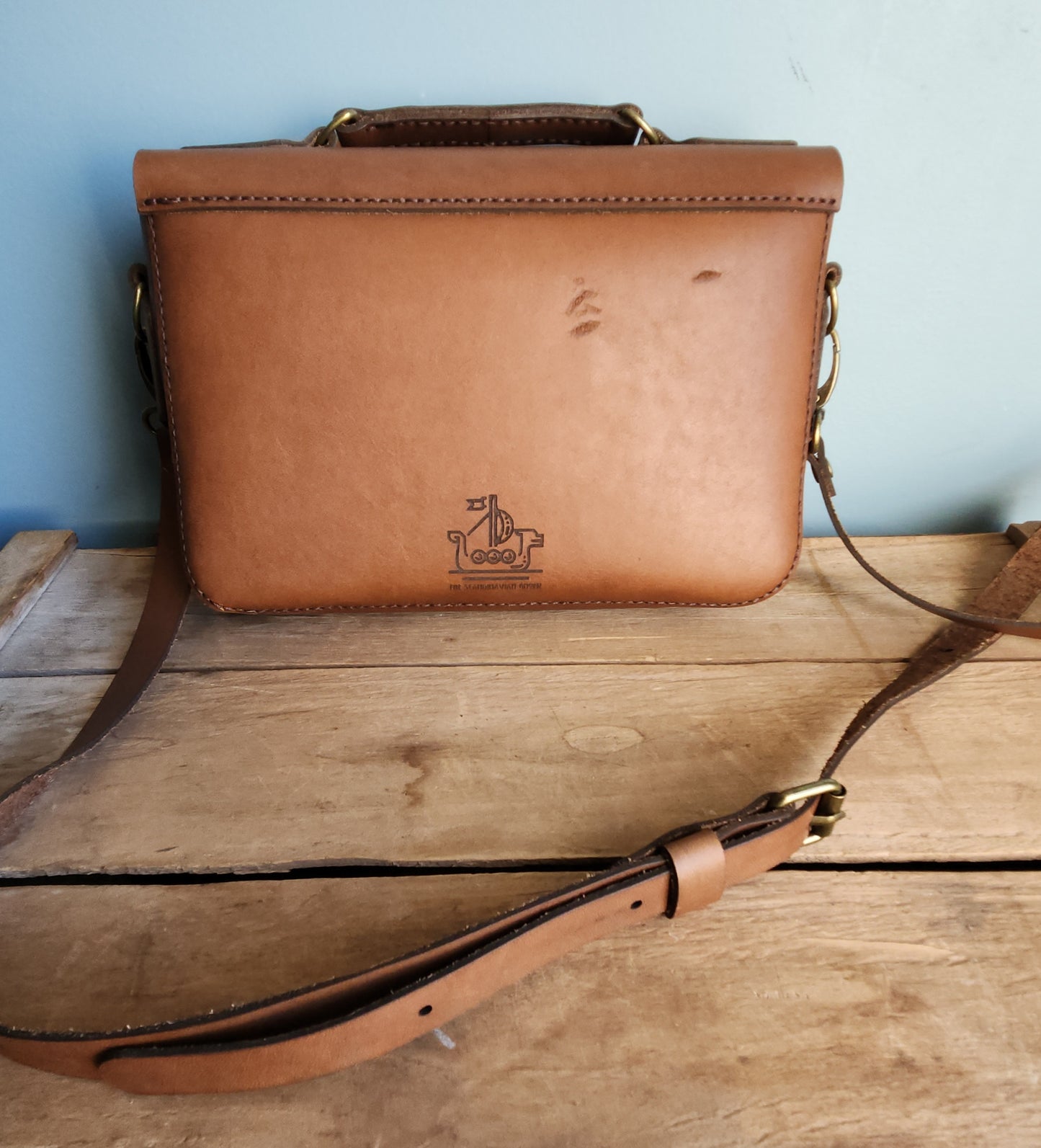 Mini leather satchel